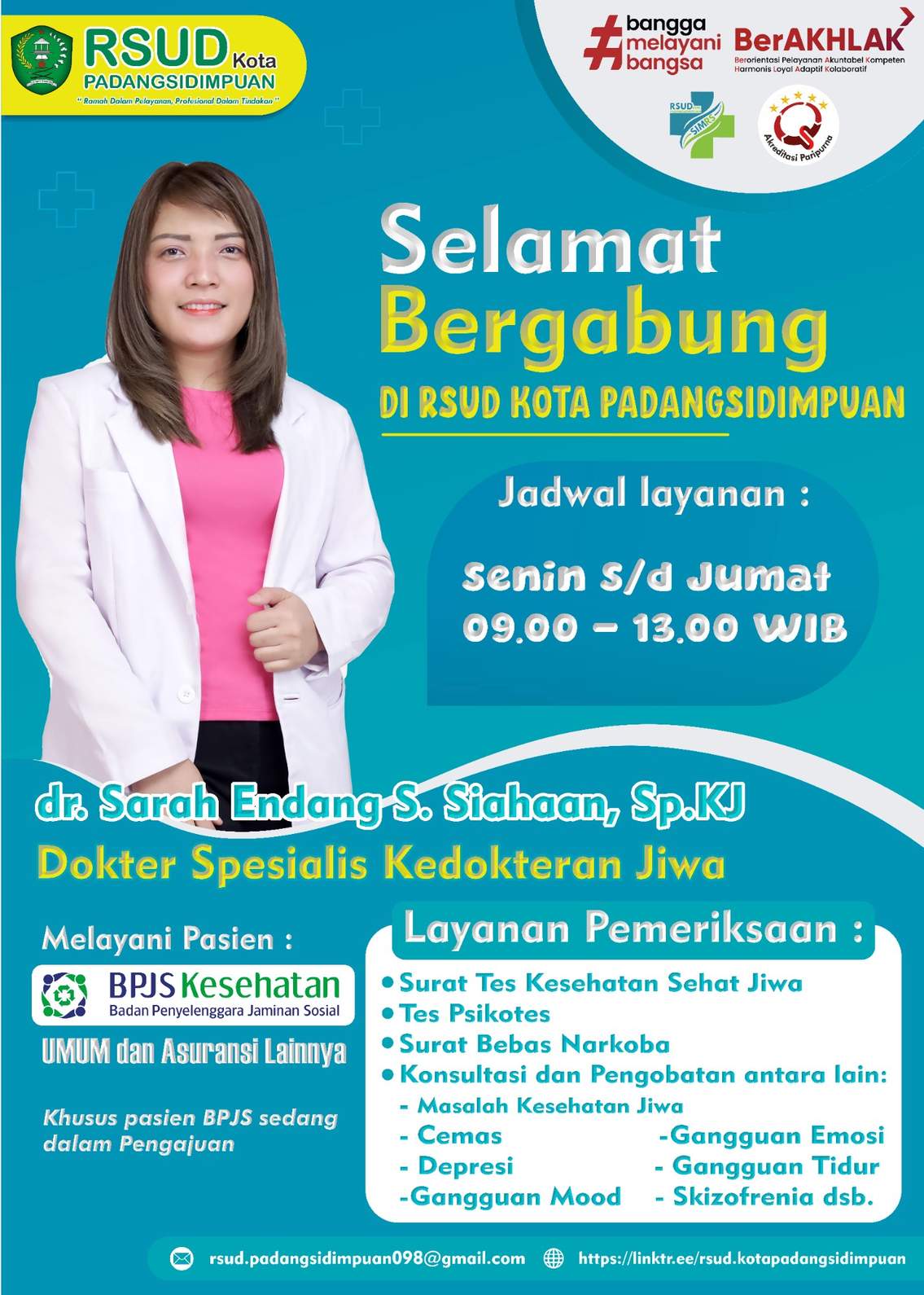 Segera konsultasikan Masalah Kesehatan Mental Anda di Poliklinik Kesehatan Jiwa RSUD Padang Sidempuan. Image
