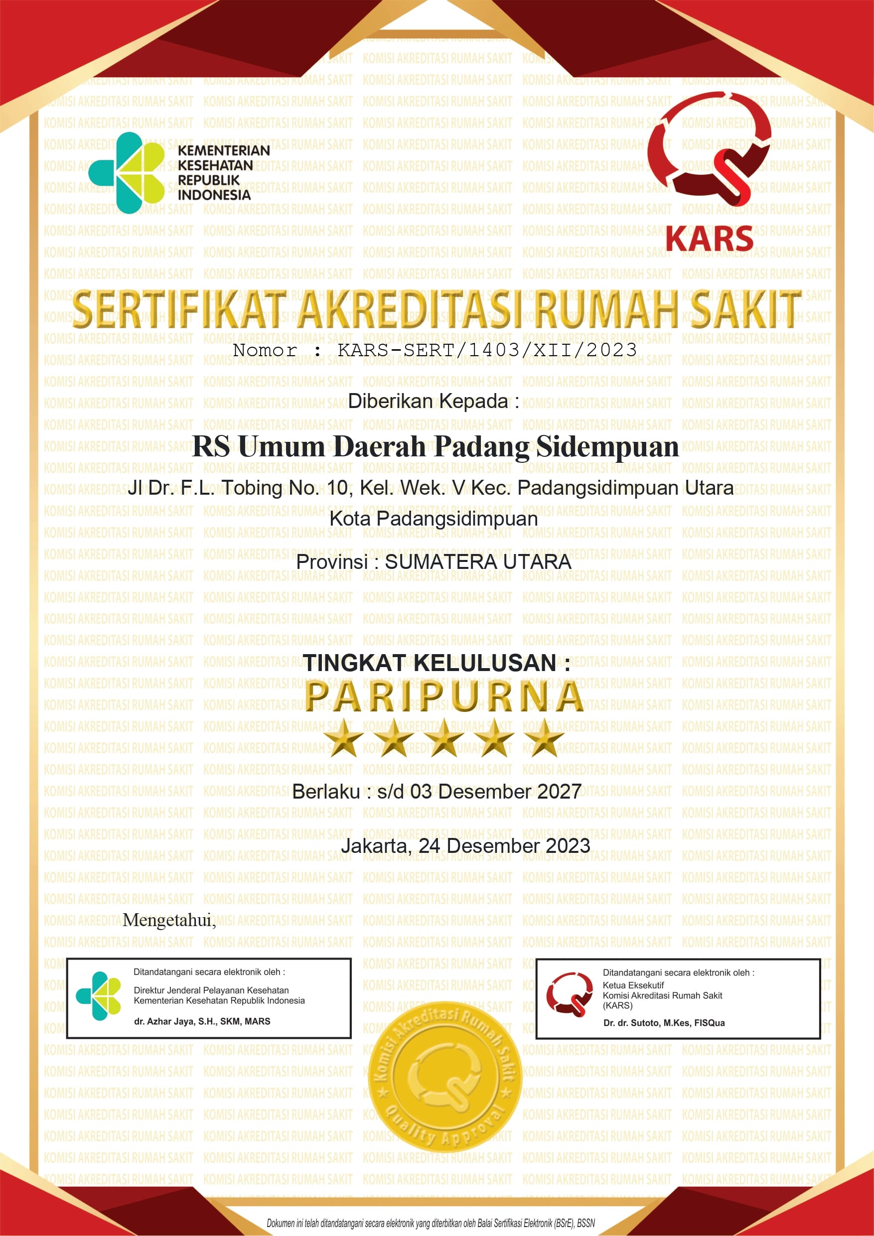 Sertifikat Akreditasi Image